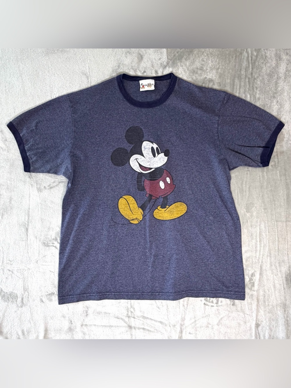 Vintage Walt Disney Mickey Mouse Graphic Ringer Tee